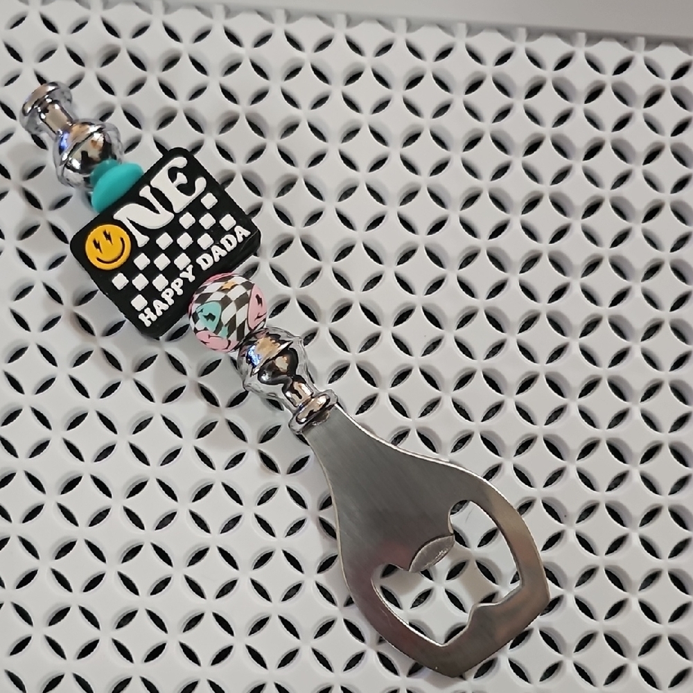 "One Happy Dada" Beaded Bottle Opener